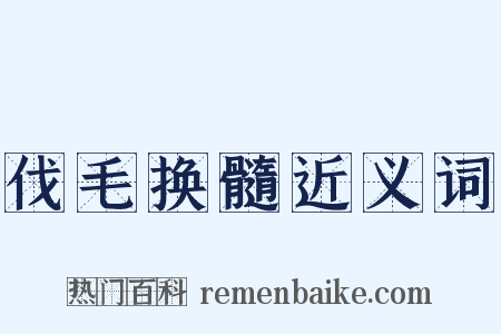 伐毛换髓近义词是什么意思的图片